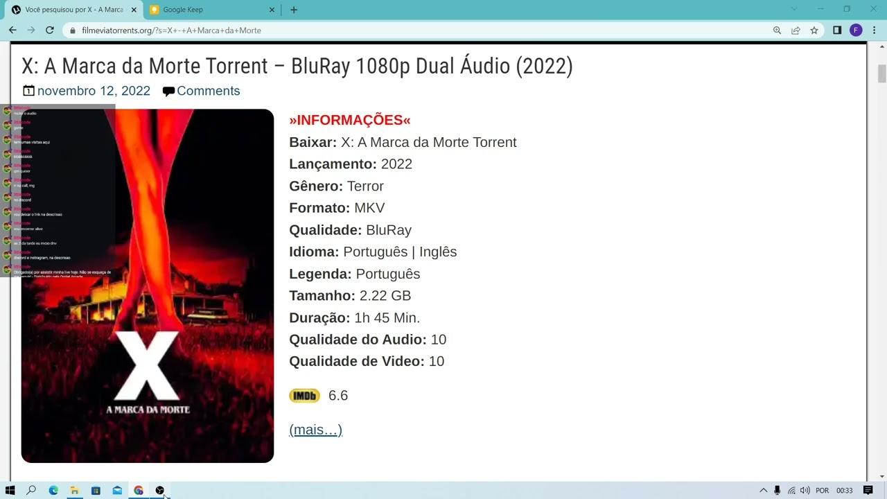 Baixar ou Assistir X - A Marca da Morte (2022) Dublado Google Drive e Mega