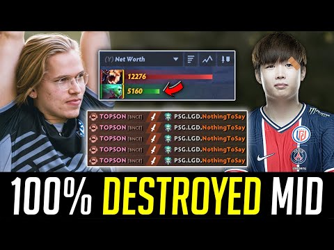 Topson 100% DESTROYED PSG.LGD.NothingToSay in Mid Lane - 19 KILLS STREAK?! DOTA 2