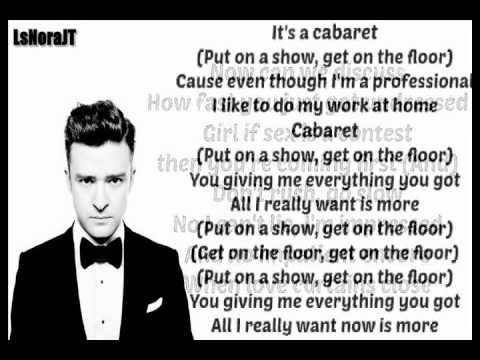 Justin Timberlake ft. Drake - Cabaret - ( The 20/20 Experience 2 of 2 ) Lyrics on Screen