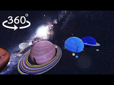 🌌Solar System - 360° Minecraft [VR]  4K 60FPS🌎