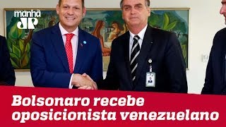 Bolsonaro recebe oposicionista venezuelano em Brasília