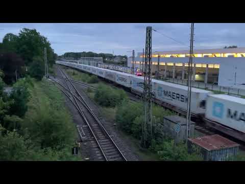 METRANS - Vectron mit Kühlcontainer-Ganzzug in Bremerhaven - Wulsdorf, Richtung Bremen