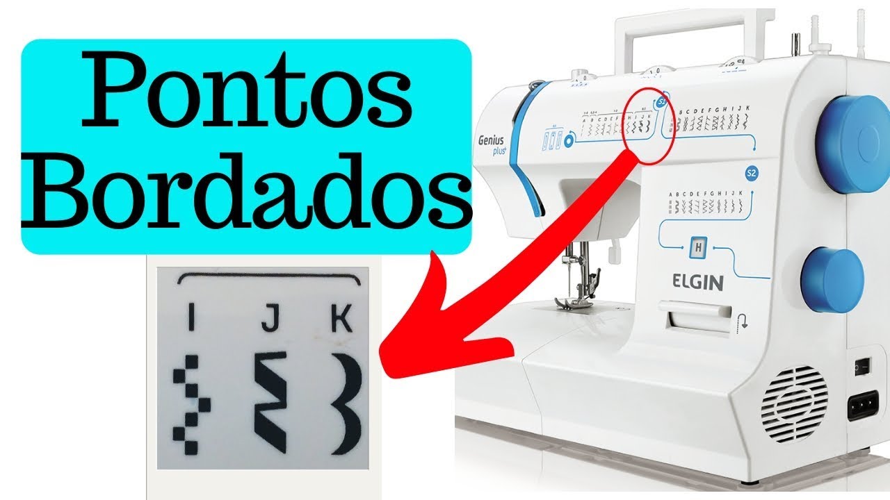 A Regulagem certa dos Pontos bordados I J K da Elgin Genius Plus | Costura Para Iniciante