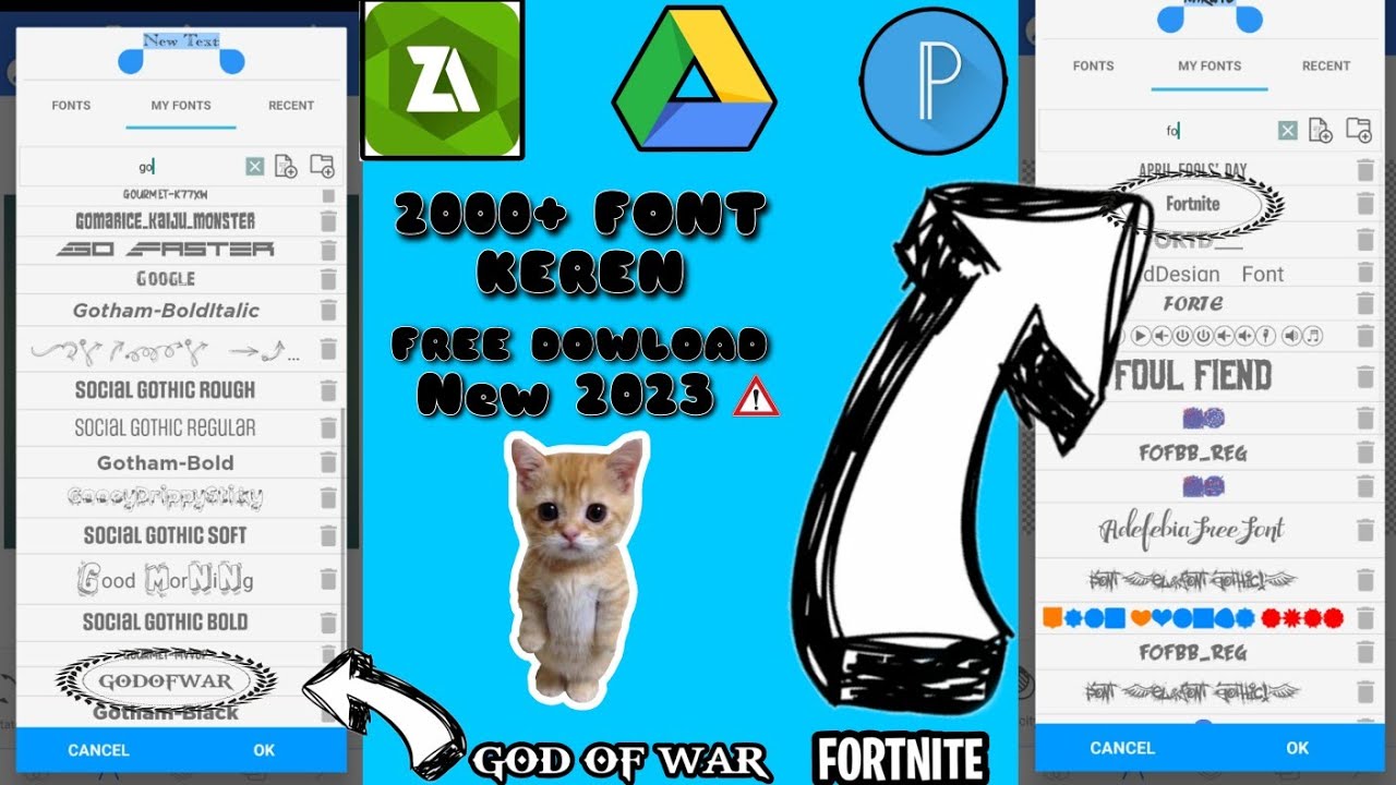 CARA MENAMBAH FONT BARU DAN KEREN DI PIXELLAB 2023 ll Pixellab