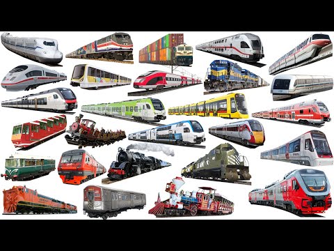 Railway Vehicles, Trains and Subways | Learn names and Sounds of Train Transport in english