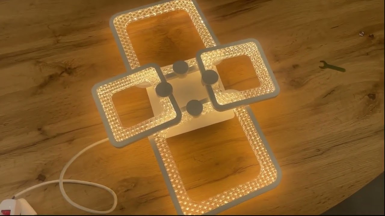 Світлодіодна LED люстра TIRE 60W 4S-APP-580-420-95-WHITE/CLEAR-220-IP20 Esllse