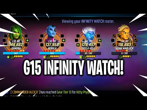 G15 Infinity Watch Rank Up & Gameplay! - MARVEL Strike Force - MSF