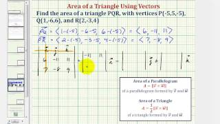 Ex: Find the Area of a Triangle Using Vectors - 3D