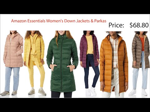 Amazon Essentials Women's Down Jackets & Parkas #AmazonEssentialsline  #Jackets&Parkas