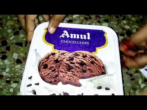 Amul ice cream🍦 choco chip😊