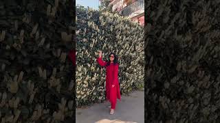 Red Embroidered Cotton Kurta Set with Dupatta - Video 1