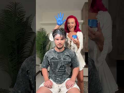 Dyeing My Boyfriend’s Hair😳 He’s in Shock…