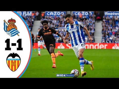 Real Sociedad vs Valencia (1-1) Match Highlights & all Goals Results | La Liga Santander