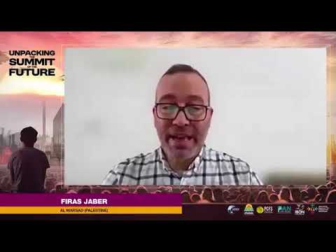 "Participation of the researcher and founder of Almarsad, Firas Jaber, in the Webinar 'Unpacking the Summit of the Future.'"
