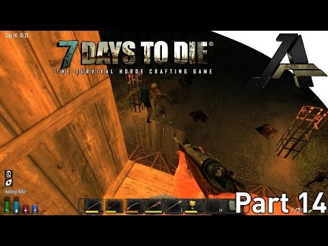 7 Days to Die Alpha 12.1 Gameplay - Part 14 - "Day 14 Horde"