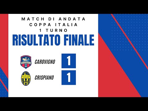 ASD CITTÀ DI CAROVIGNO 1949 vs RAGAZZI SPRINT CRISPIANO 1-1. Coppa Italia 1 turno.