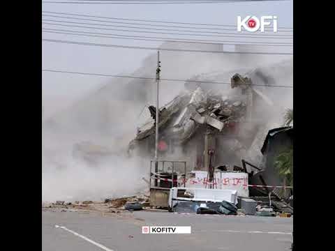 60-Year-Old Building Brought Down To Dust In Osu