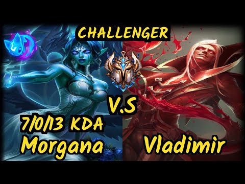 SUP Frozen (MORGANA) vs VLADIMIR - 7/0/13 KDA MID CHALLENGER GAMEPLAY - EUW