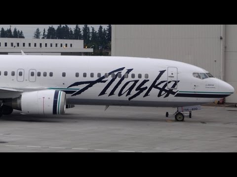 Alaska Airlines FIRST Class - San Francisco to Seattle - 737-400 (AS311) Video