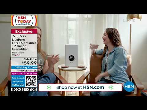 LivePure Large Ultrasonic 1.2 Gallon Humidifier