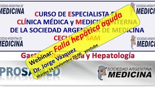 Falla hepática aguda. Dr Jorge Vázquez