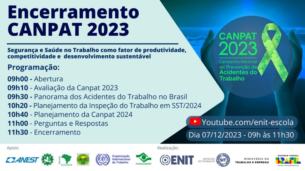 Panorama dos Acidentes do Trabalho no Brasil - encerramento Canpat 2023
