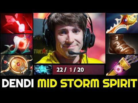 DENDI Mid Storm Spirit No Mercy 22 Kills with Divine Rapier Build 7.27 Dota 2
