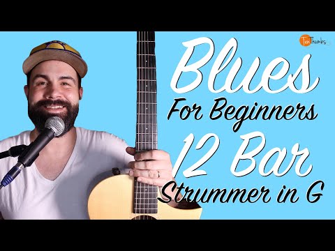 Super Easy Beginner Strummer Blues in G - Beginner Blues Guitar Tutorial