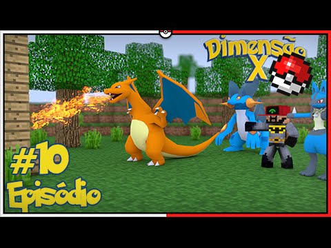 Minecraft DIMENSÃO X #10 - ME VINGANDO DO KAZZIO COM SWAMPERT, LUCARIO e CHARIZARD [Pixelmon]
