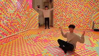 CRAZY STICKY NOTE PRANK ON FAMILY!