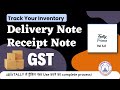 Delivery Note Receipt Note In Tally Prime Under GST Tracking Number With Examples