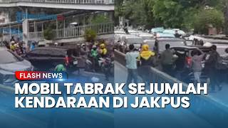 Detik-detik Mobil Lawan Arah Tabrak Sejumlah Kendaraan di Jakpus, Polisi Lepas Tembakan Peringatan