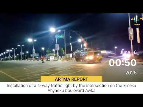 INSTALLATION OF 4-WAY TRAFFIC LIGHT AT THE INTERSECTION ON EMEKA ANYAOKU BOULEVARD, AWKA