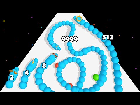 SNAKE RACE 3D - Colorful Snake Marble Run (ASMR Gameplay)