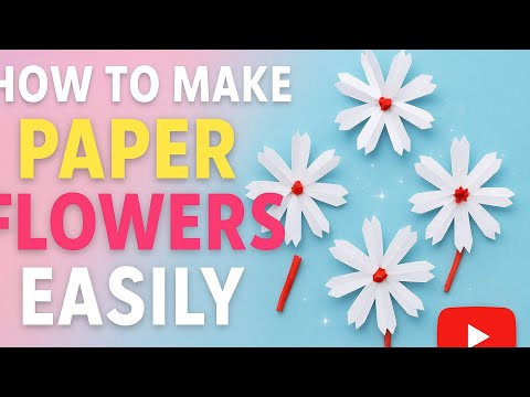 Night Jasmine | Paper Shiuli Flower Craft | Easy DIY Art & Design Handmade Creation 2025