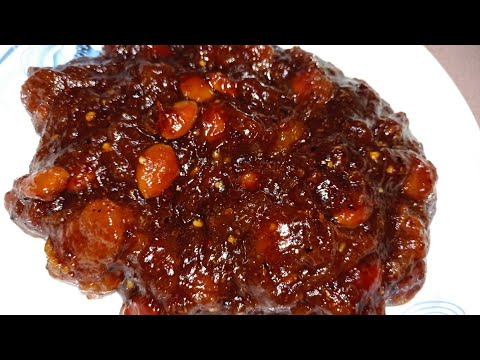 বিয়েবাড়ির টক-ঝাল-মিষ্টি আলুবোখারার চাটনি|| Plum Chutney Recipe|| Alubokharar Achar /Chutney||