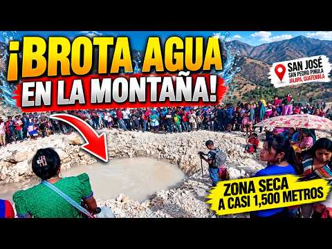 Agua brota en las montañas de Guatemala y sorprende a toda una comunidad. #Guatemala #SanPedroPinula