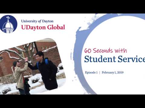 01Feb2019: 60 Seconds with Student Services, Ep. 1