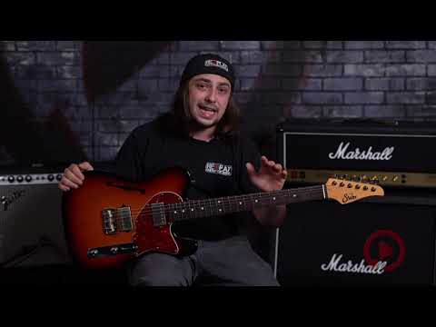 SUHR ALT T SEMI-HOLLOWBODY GUITAR, 3 TONE BURST