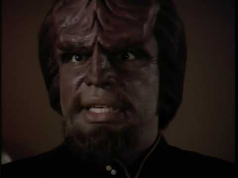 Captain Picard Talks to Lt. Worf in his Quarters