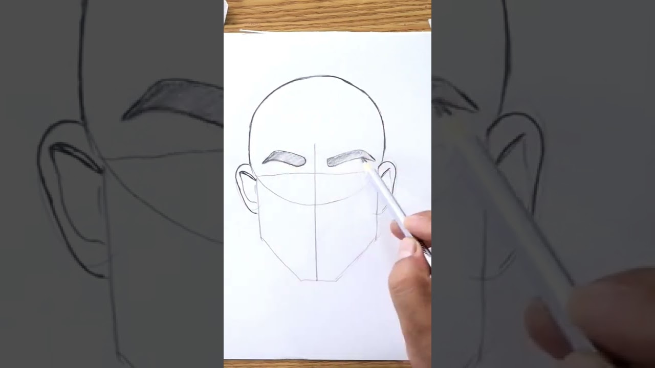 how to draw human face with with measurement