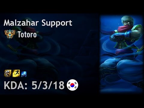 Malzahar Support vs Blitzcrank - Totoro - KR Challenger Patch 6.24