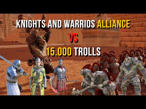 800.000 Spartans, Romans and Knights Alliance Vs 15.000 Trolls - Ultimate Epic Battle Simulator 2