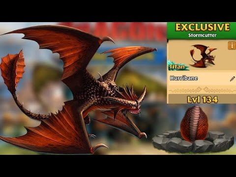 Hurribane Max Level 134 Titan Mode - New Exclusive Stormcutter - Dragons:Rise of Berk
