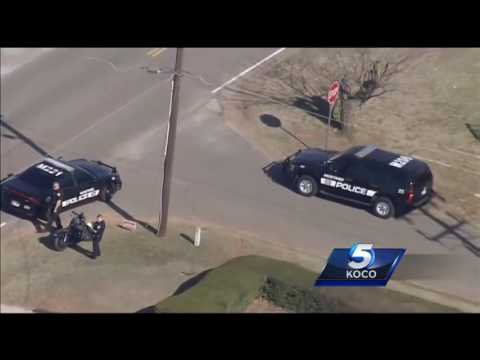Sky 5 flies over scene where motorcycle chase ended near Mustang