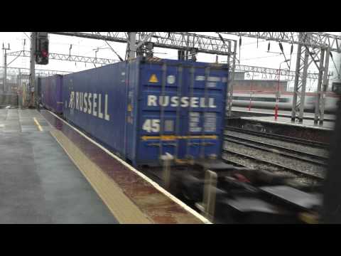 DRS 66432 departs Crewe north on 4S44 Daventry to Coatbridge 5th Feb 2013