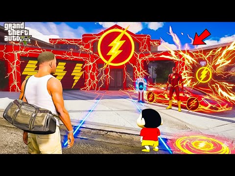 “Franklin & Shinchan Found SECRET FLASH MANSION in Los Santos! ⚡ | GTA 5 Telugu | Dhanu Dino”