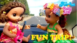 Baby Alive Hawaiian Vacation - The Trip!🚗🛣🏖 Darci and Alana Chatting in The Car😊