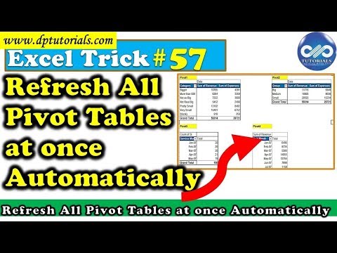 Excel Tricks - How To Refresh All Pivot Tables At Once In Excel || Automatically Refresh PivotTable