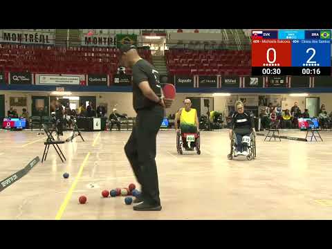 BISFed Montreal Boccia World Open 01.05.2019 409 Michaela Balcová SVK-404 Eliseu dos Santos BRA(BC4)